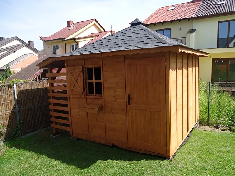 Domek ogrodowy Zebra, dach czterospadowy