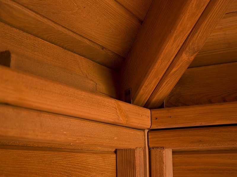 Domek ogrodowy Zebra, dach czterospadowy