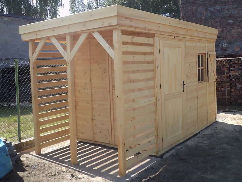 Domek ogrodowy Zebra, dach jednospadowy