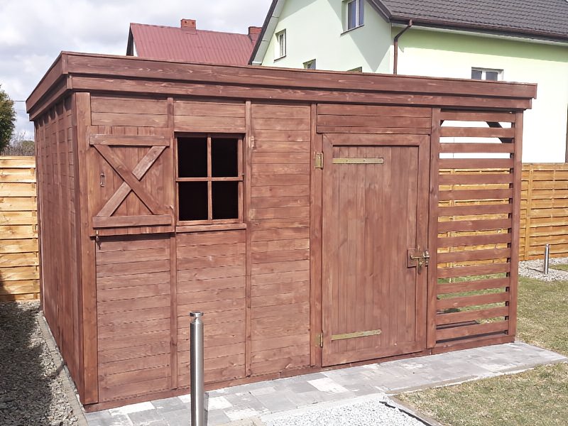 Domek ogrodowy Zebra, dach jednospadowy