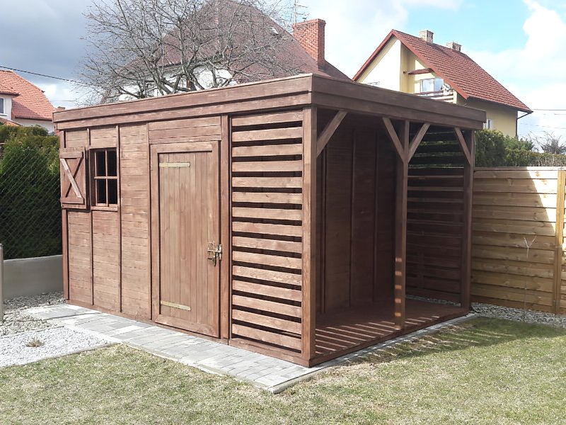 Domek ogrodowy Zebra, dach jednospadowy