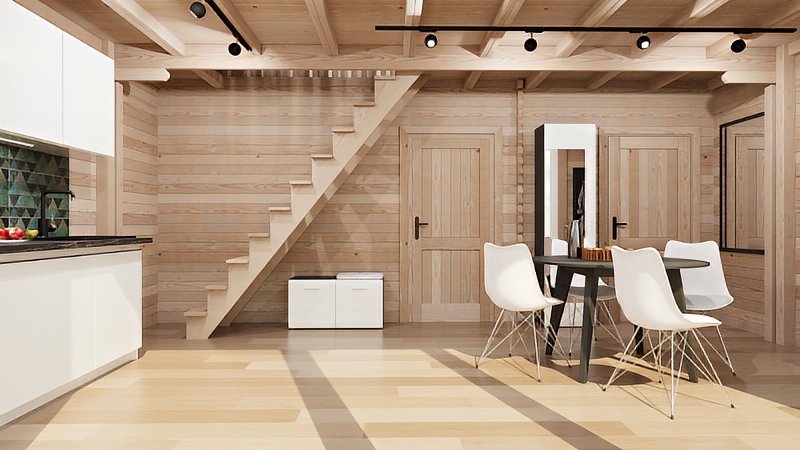 Domek z poddaszem Lena - przykład aranżacji wnętrza Domek z poddaszem Lena - przykład aranżacji wnętrza