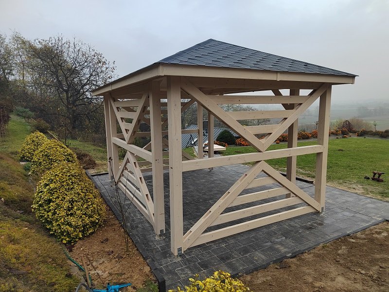 Altana klasyczna według indywidualnego projektu - realizacja 3. Altana klasyczna według indywidualnego projektu - realizacja 3.