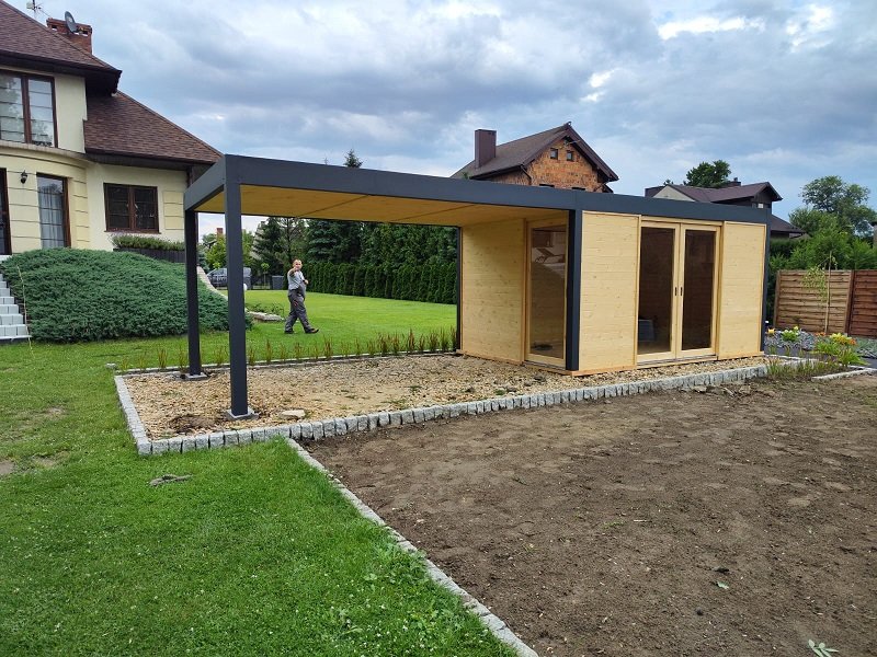 Altana nowoczesna według indywidualnego projektu - realizacja 1. Altana nowoczesna według indywidualnego projektu - realizacja 1.