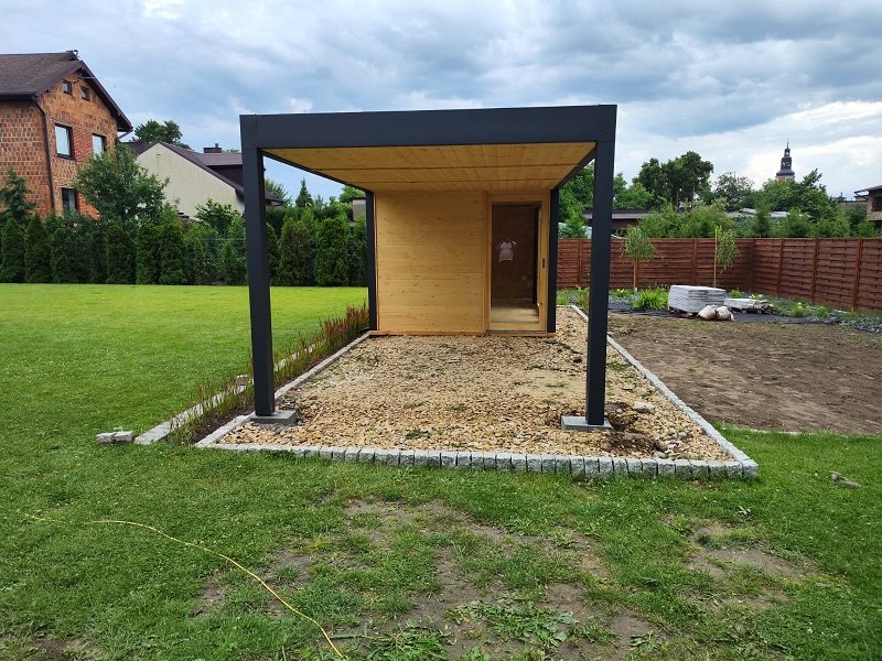 Altana nowoczesna według indywidualnego projektu - realizacja 1. Altana nowoczesna według indywidualnego projektu - realizacja 1.