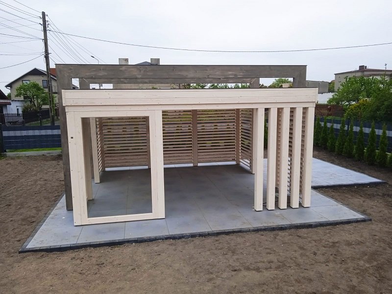 Altana nowoczesna według indywidualnego projektu - realizacja 2. Altana nowoczesna według indywidualnego projektu - realizacja 2.