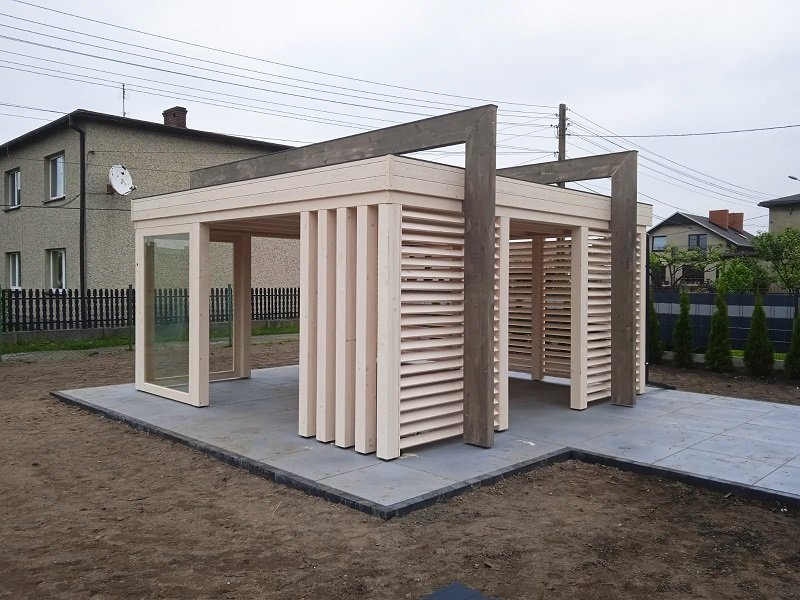 Altana nowoczesna według indywidualnego projektu - realizacja 2. Altana nowoczesna według indywidualnego projektu - realizacja 2.