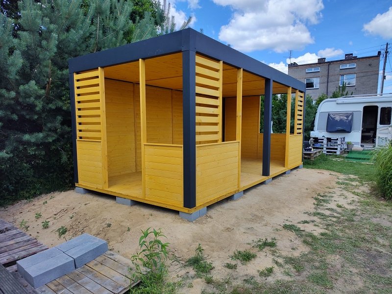 Altana nowoczesna według indywidualnego projektu - realizacja 3. Altana nowoczesna według indywidualnego projektu - realizacja 3.