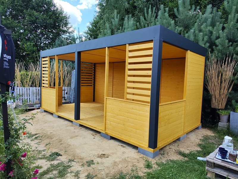 Altana nowoczesna według indywidualnego projektu - realizacja 3. Altana nowoczesna według indywidualnego projektu - realizacja 3.