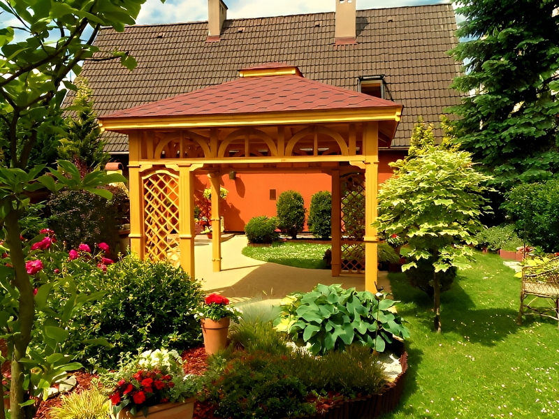 Altana 5 czterokątna klasyczna i elegancka, ryflowane słupy.