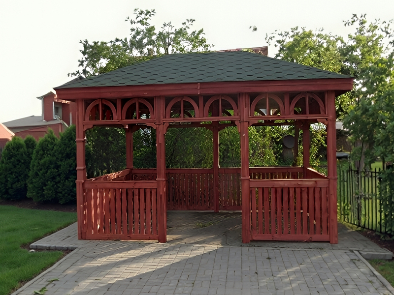 Altana 7 parkowa, 3x4,5 m, wykonana z drewna sosnowego.