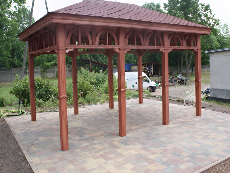 Altana 7 parkowa, bez płotków Altana 7 parkowa, bez płotków