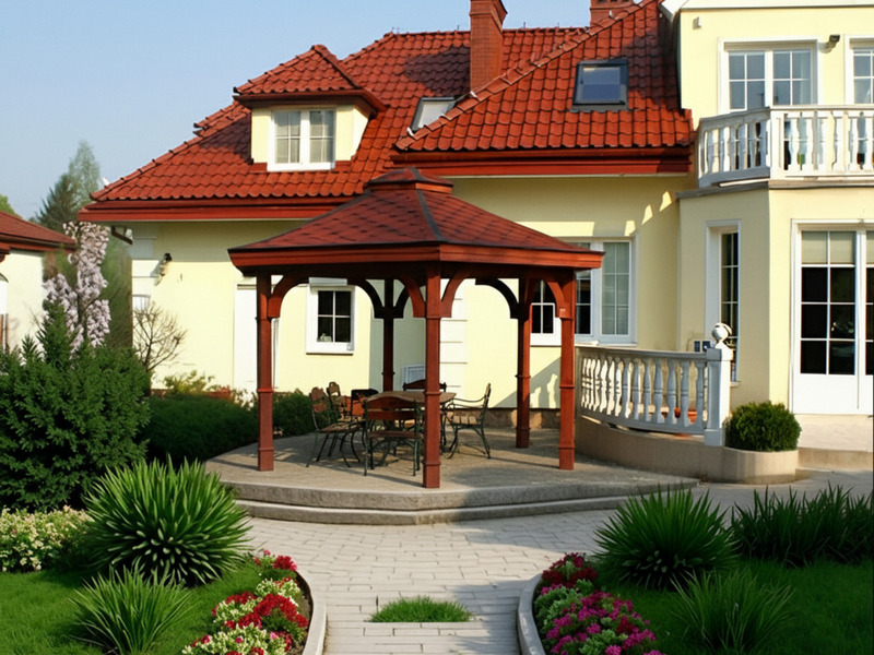 Altana 8, średnica 4 m, ryflowane słupy