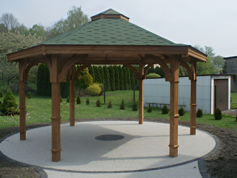 Altana 8, średnica 5 m, ryflowane słupy Altana 8, średnica 5 m, ryflowane słupy