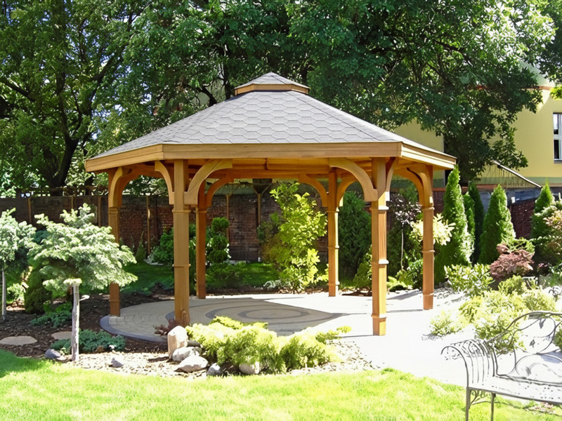 Altana 8, średnica 5 m, ryflowane słupy Altana 8, średnica 5 m, ryflowane słupy