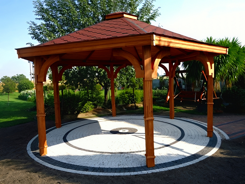 Altana 8, średnica 5 m, ryflowane słupy Altana 8, średnica 5 m, ryflowane słupy