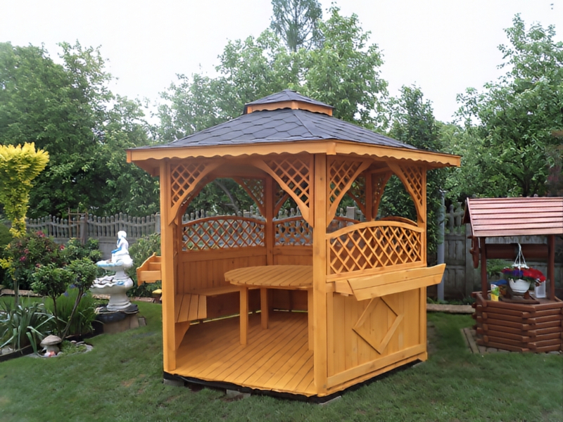 Altana 27 drewniana sosnowa sześciokątna