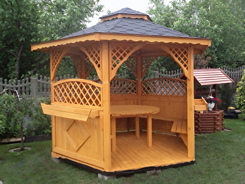 Altana 27 drewniana sosnowa sześciokątna