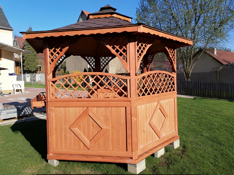 Altana 27 drewniana sosnowa sześciokątna