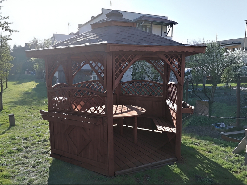 Altana 27 drewniana sosnowa sześciokątna