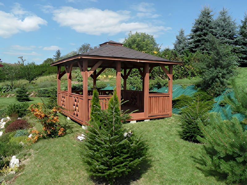 Altana nr 14 drewniana sosnowa kwadratowa Altana nr 14 drewniana sosnowa kwadratowa