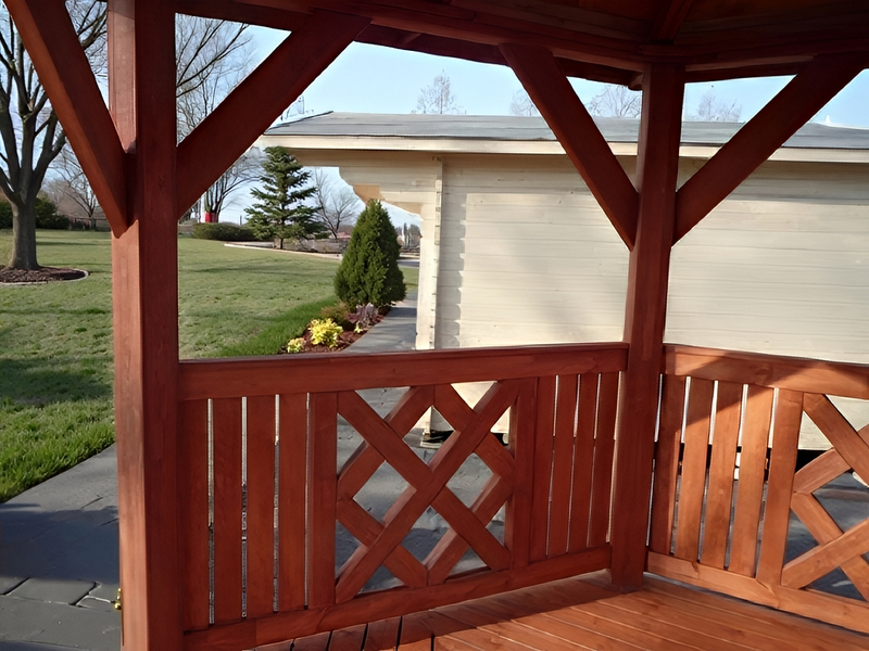 Altana 14 drewniana sosnowa sześciokątna.