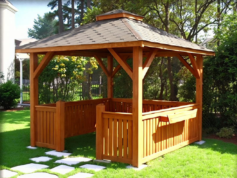 Altana 16 drewniana sosnowa czterokątna.