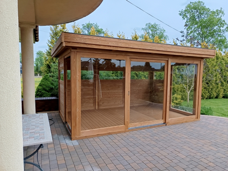 Altana 21 sosnowa prostokątna, szklana.