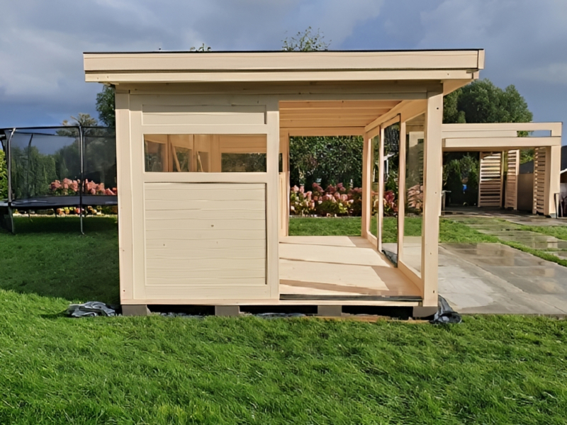 Altana 21 sosnowa prostokątna, szklana.