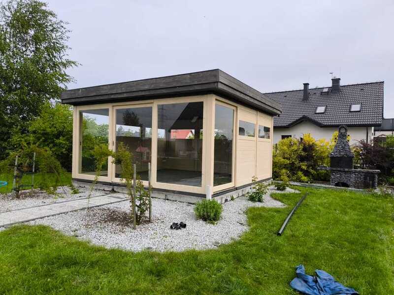 Altana 21 sosnowa prostokątna, szklana.