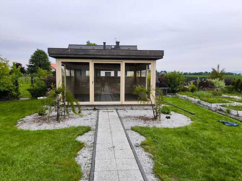 Altana 21 sosnowa prostokątna, szklana.