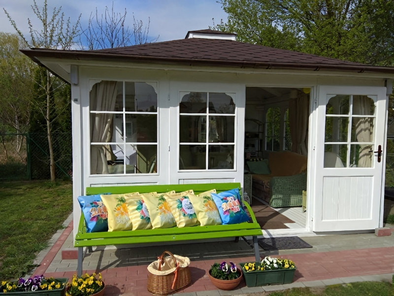 Altana 23 szklana - przykład aranżacji Altana 23 szklana - przykład aranżacji