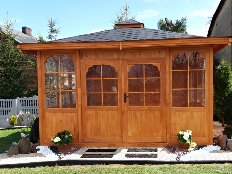 Altana 23 szklana drewniana sosnowa prostokątna