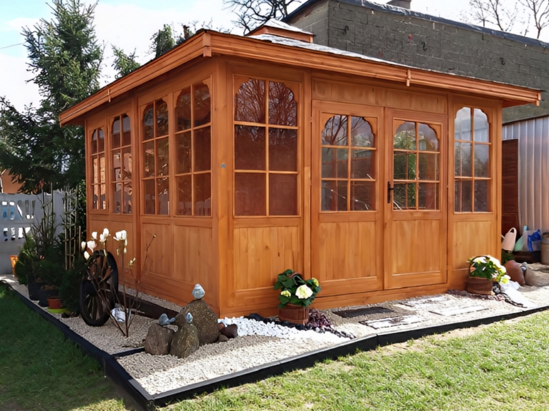 Altana 23 szklana drewniana sosnowa prostokątna