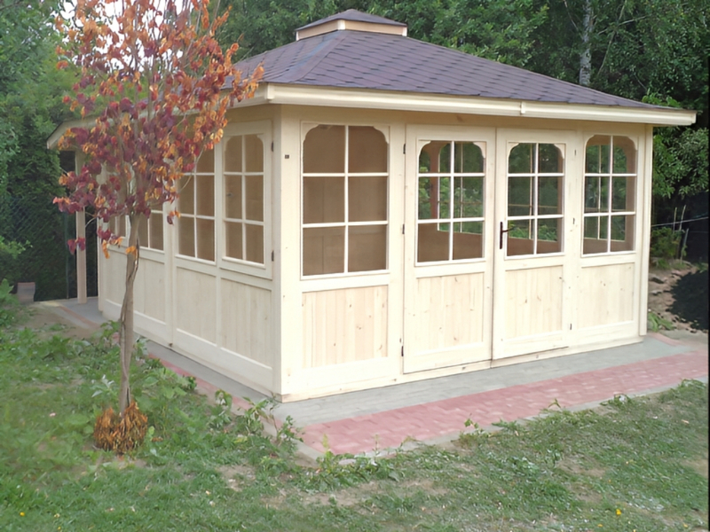 Altana 23 szklana drewniana sosnowa prostokątna