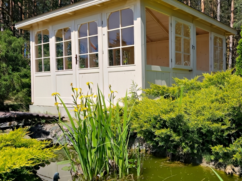 Altana 23 szklana drewniana sosnowa prostokątna