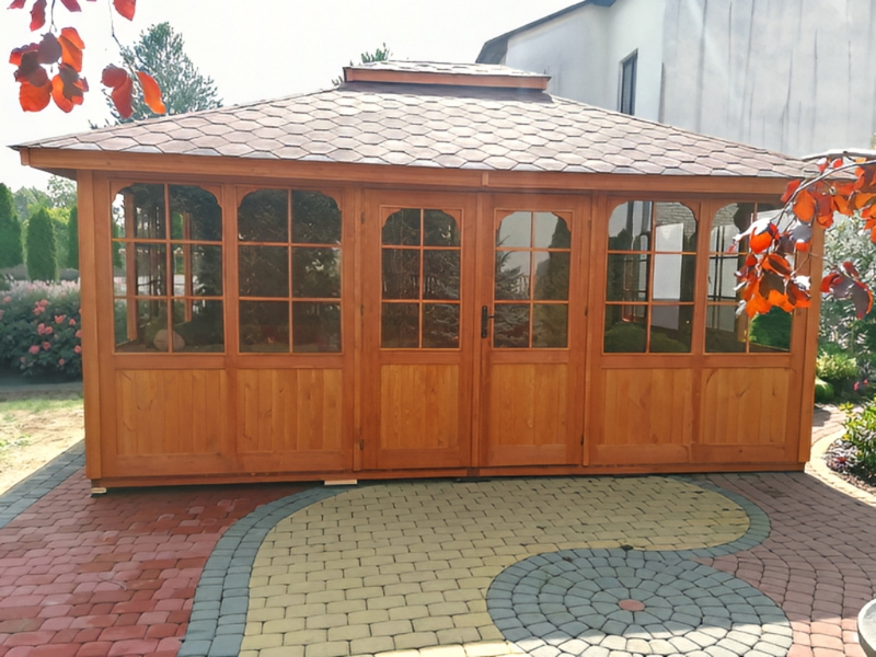 Altana 23 szklana drewniana sosnowa prostokątna większy rozmiar Altana 23 szklana drewniana sosnowa prostokątna większy rozmiar