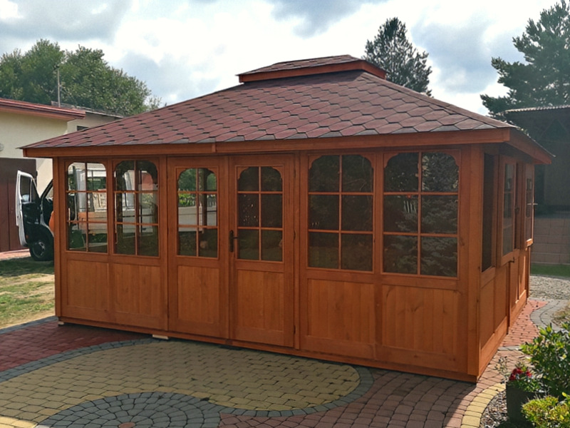 Altana 23 szklana drewniana sosnowa prostokątna większy rozmiar Altana 23 szklana drewniana sosnowa prostokątna większy rozmiar