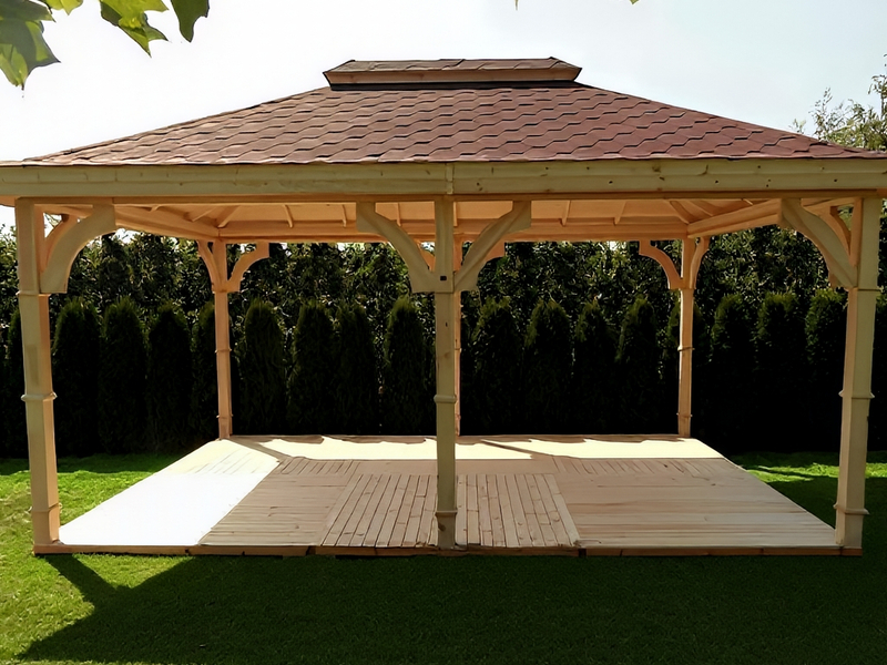 Altana 25 sosnowa ryflowane słupy