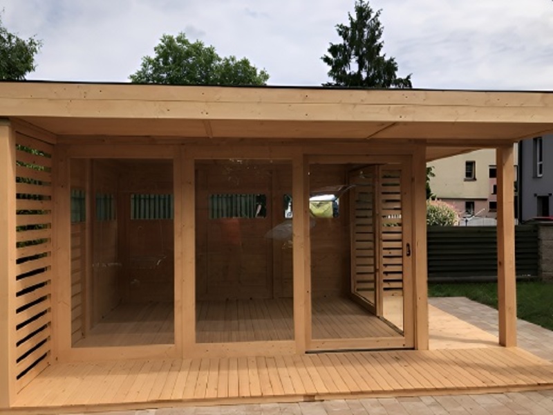 Altana 29 drewniana sosnowa szklana