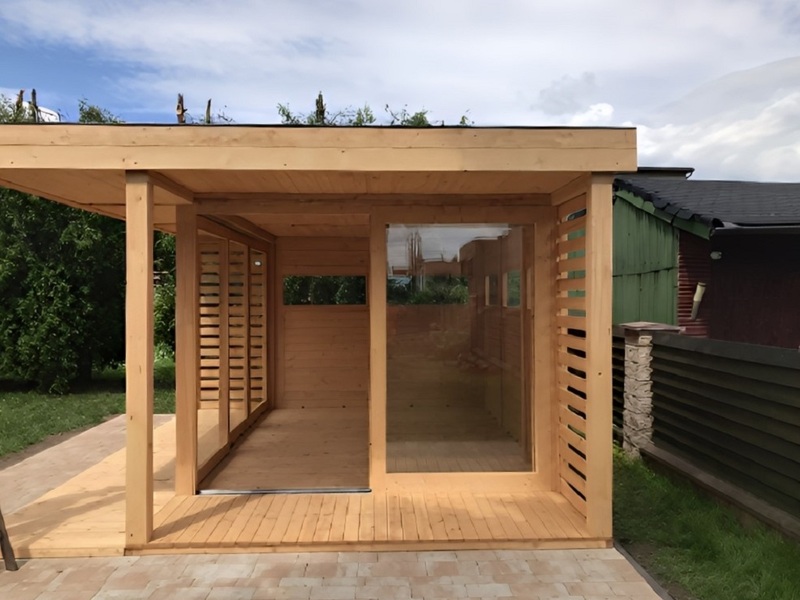 Altana 29 drewniana sosnowa szklana