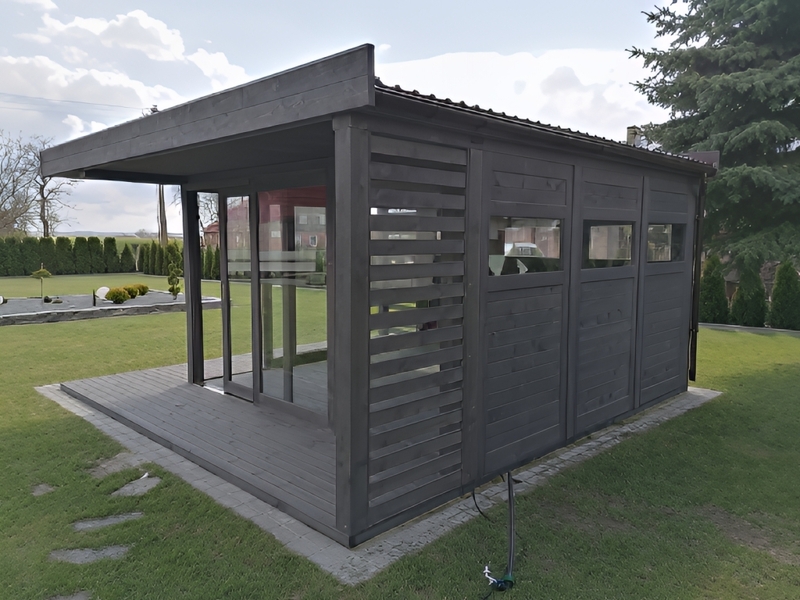 Altana 29 drewniana sosnowa szklana