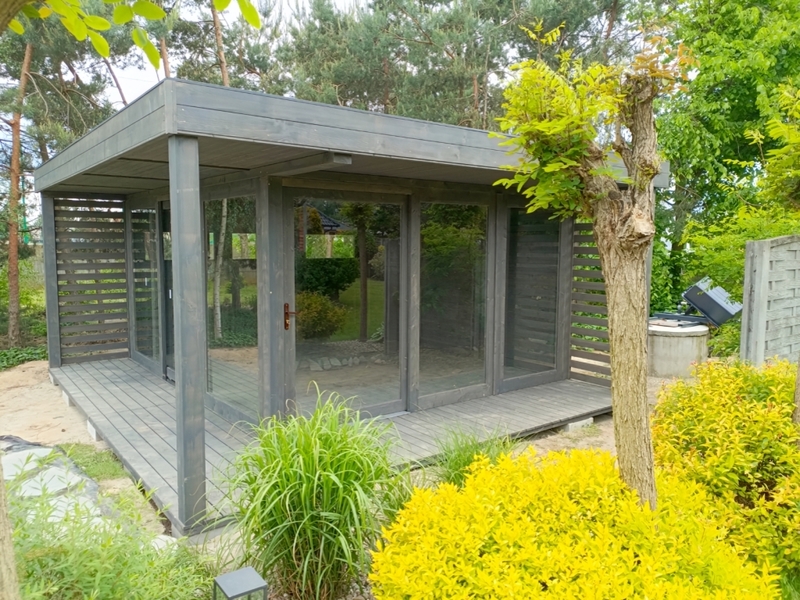 Altana 29 drewniana sosnowa szklana