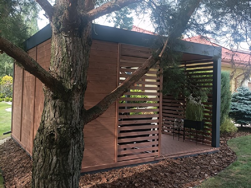 Altana 30 drewniana sosnowa orynnowanie