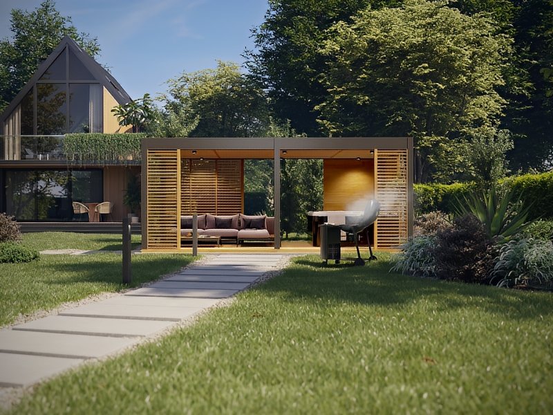 Altana 31 drewniana sosnowa orynnowanie