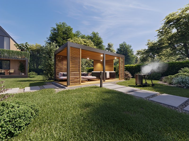 Altana 31 drewniana sosnowa orynnowanie