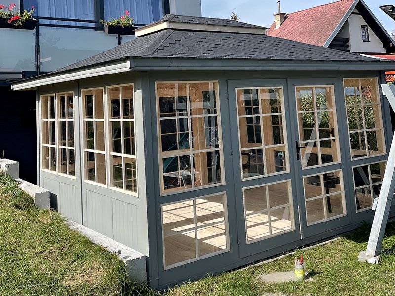 Altana 32 drewniana sosnowa oszklona kapelusz Altana 32 drewniana sosnowa oszklona kapelusz