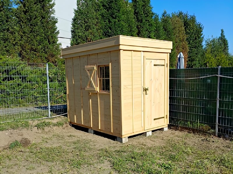 Domek narzędziowy, dach płaski Domek narzędziowy, dach płaski