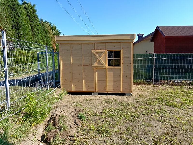 Domek narzędziowy, dach płaski Domek narzędziowy, dach płaski