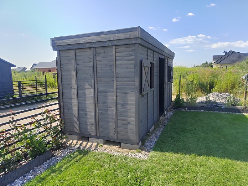 Domek narzędziowy, dach płaski Domek narzędziowy, dach płaski